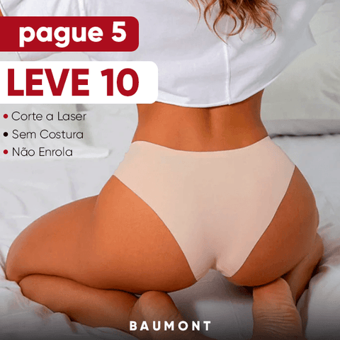 Kit 10 Calcinhas Baumont com Corte a Laser e Fio Invisível - Loja Baumont