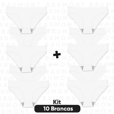 Kit 10 Calcinhas Baumont com Corte a Laser e Fio Invisível - Loja Baumont