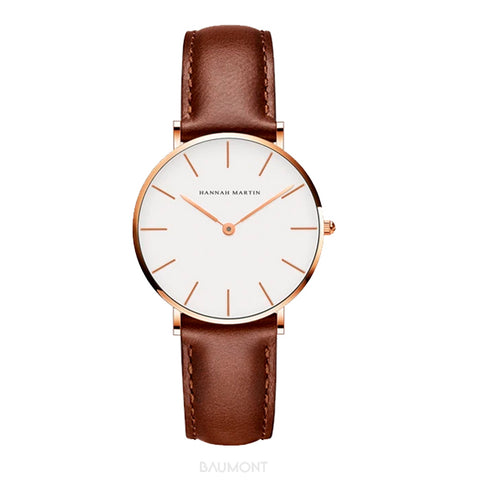 Relógio Feminino Baumont Marrom Couro 36mm